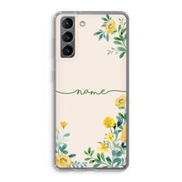 Gele bloemen: Samsung Galaxy S21 Transparant Hoesje