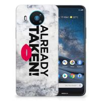 Nokia 8.3 | Siliconen hoesje | met naam Already Taken White
