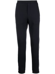 Emporio Armani pantalon droit à bandes latérales - Bleu