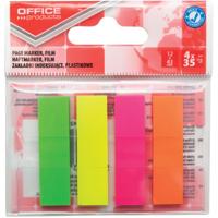OFFICE products index, 12 x 43 mm, geassorteerde neonkleuren, ophangzakje van 4 x 35 tabs