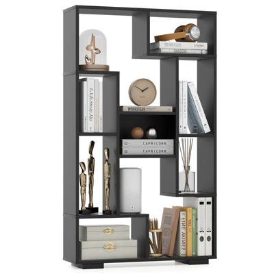 Modern Boekenrek met Open Planken & Kantelbeveiliging Geometrisch Multifunctioneel rek Zwart