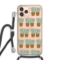Sansevieria: iPhone 11 Pro Max Transparant Hoesje met koord