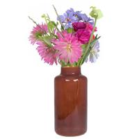 Bela Arte Bloemenvaas Milan - transparant bruin - D15 x H30 cm - melkb