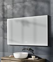 Thebalux M20 spiegel 140x80cm met verlichting en verwarming mat zwart - thumbnail