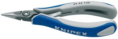 Knipex 34 22 130 Platte rondbektang Elektronica en fijnmechanica Recht Chroom-vanadium kogellagerstaal 135 mm