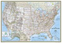Wandkaart USA - Verenigde Staten Political, 178 x 124 cm | National Geographic