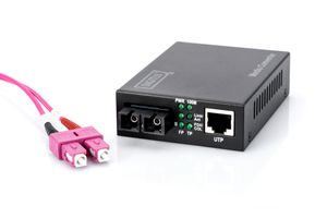 Digitus Fast Ethernet, RJ-45/SC netwerk media converter 100 Mbit/s 1310 nm Multimode Zwart