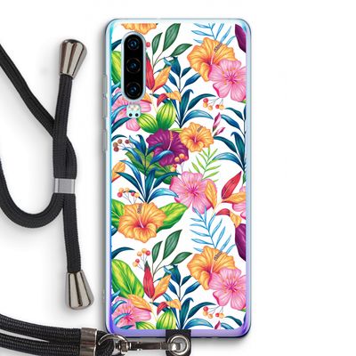 Tropisch 2: Huawei P30 Transparant Hoesje met koord