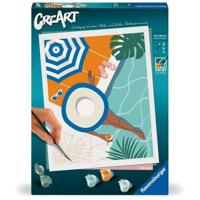 CreArt 24x30 cm Pool Time, Adulto, Dipingi con i Numeri, 25523, Ravensburger