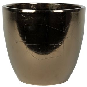 Steege Bloempot - goud - Scandinavische look - keramiek - 20 x 19 cm - Plantenpotten