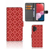 Samsung Galaxy A13 (4G) Telefoon Hoesje Batik Rood