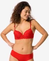 HEMA Voorgevormde Bh Met Kant Met Beugel Rood (rood)