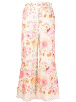 ZIMMERMANN pantalon évasé Raie à fleurs - Rose