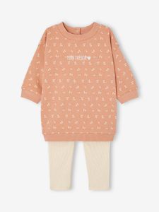 Set met babyjurkje + legging om te personaliseren rozen