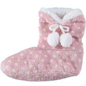 Meisjes hoge sloffen/pantoffels stippenprint roze mt 31-33 31/33  -