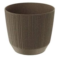 Prosperplast Plantenpot Eco - stripe - bruin - D17xH15 cm