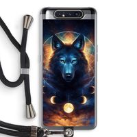 Wolf Dreamcatcher: Samsung Galaxy A80 Transparant Hoesje met koord