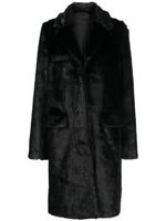 RTA manteau boutonné en fourrure artificielle - Noir