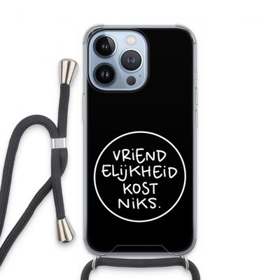 Vriendelijkheid: iPhone 13 Pro Transparant Hoesje met koord
