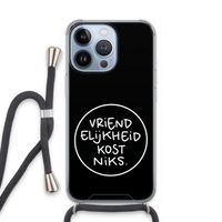Vriendelijkheid: iPhone 13 Pro Transparant Hoesje met koord