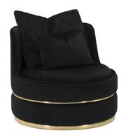 FAUTEUIL PARIJS SPACE NERO/GOUD CM Ø 84X72
