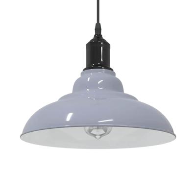 Hanglamp in hoogte verstelbaar E27 31 cm metaal glanzend grijs