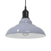 Hanglamp in hoogte verstelbaar E27 31 cm metaal glanzend grijs