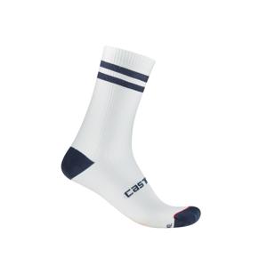 Castelli Originale 18 sock blauw/wit unisex S/M