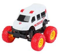 Wild Autocross monstertruck ambulance jongens 9 cm staal wit - thumbnail