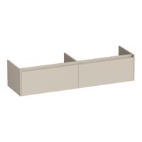 Brauer Embrace - Onderkast - 160 cm - met 2 Softclose Lades Greeploos en 2 Sifon Uitsparingen - Mat Beige