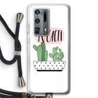 I love cacti: Huawei P40 Pro Plus Transparant Hoesje met koord
