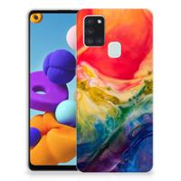 Smartphone hoesje Samsung Galaxy A21s Watercolor Dark