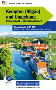 Wandelkaart 46 Outdoorkarte Kempten (Allgäu) und Umgebung | Kümmerly &