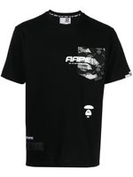 AAPE BY *A BATHING APE® t-shirt à logo imprimé - Noir - thumbnail