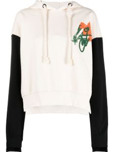 JW Anderson hoodie brodé à manches contrastantes - Tons neutres