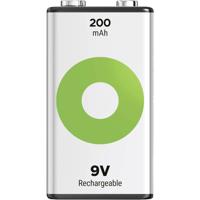 GP Batteries Oplaadbare 9V batterij (blok) ReCyko NiMH 8.4 V 200 mAh 1 stuk(s) - thumbnail