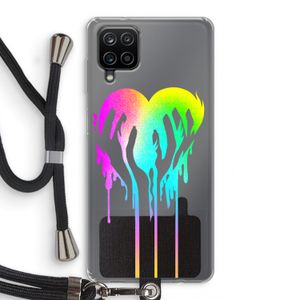 Hold My Heart: Samsung Galaxy A12 Transparant Hoesje met koord