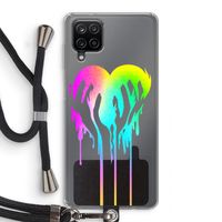 Hold My Heart: Samsung Galaxy A12 Transparant Hoesje met koord