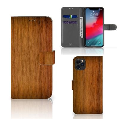 Apple iPhone 11 Pro Max | Book Style Case | Donker Hout