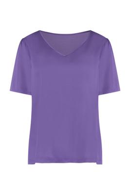 Gwenny 2way satin tshirt - fuchsia - 08225