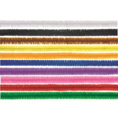 Chenilledraad - 30x - regenboog mix - 50 cm - hobby/knutsel materialen
