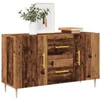 Dressoir 100x36x60 cm bewerkt hout oud houtkleurig