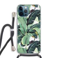 Bananenbladeren: iPhone 12 Pro Max Transparant Hoesje met koord