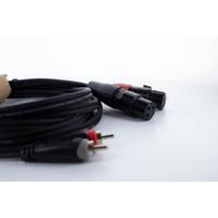 Cordial EU 1,5 FC XLR Verbindingskabel [2x XLR-bus 3-polig - 2x Cinch-stekker] 1.50 m Zwart