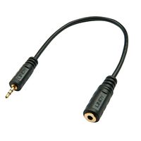 LINDY 35698 Kabel Jackplug Audio Adapter [1x Jackplug male 2,5 mm - 1x Jackplug female 3,5 mm] Zwart - thumbnail