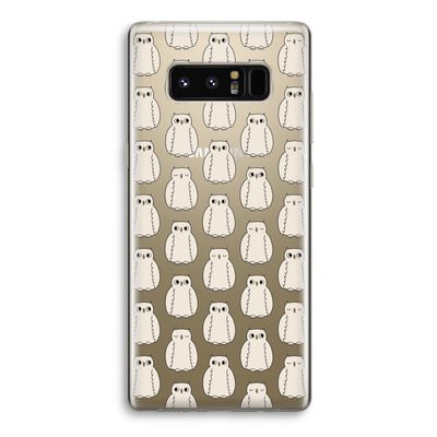 Uilen: Samsung Galaxy Note 8 Transparant Hoesje