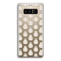Uilen: Samsung Galaxy Note 8 Transparant Hoesje