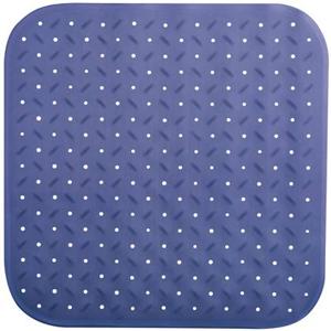 MSV Douche|bad anti-slip mat badkamer - rubber - blauw - 54 x 54 cm