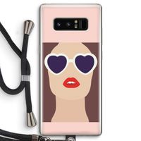 Red lips: Samsung Galaxy Note 8 Transparant Hoesje met koord