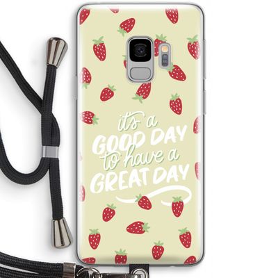 Don't forget to have a great day: Samsung Galaxy S9 Transparant Hoesje met koord
